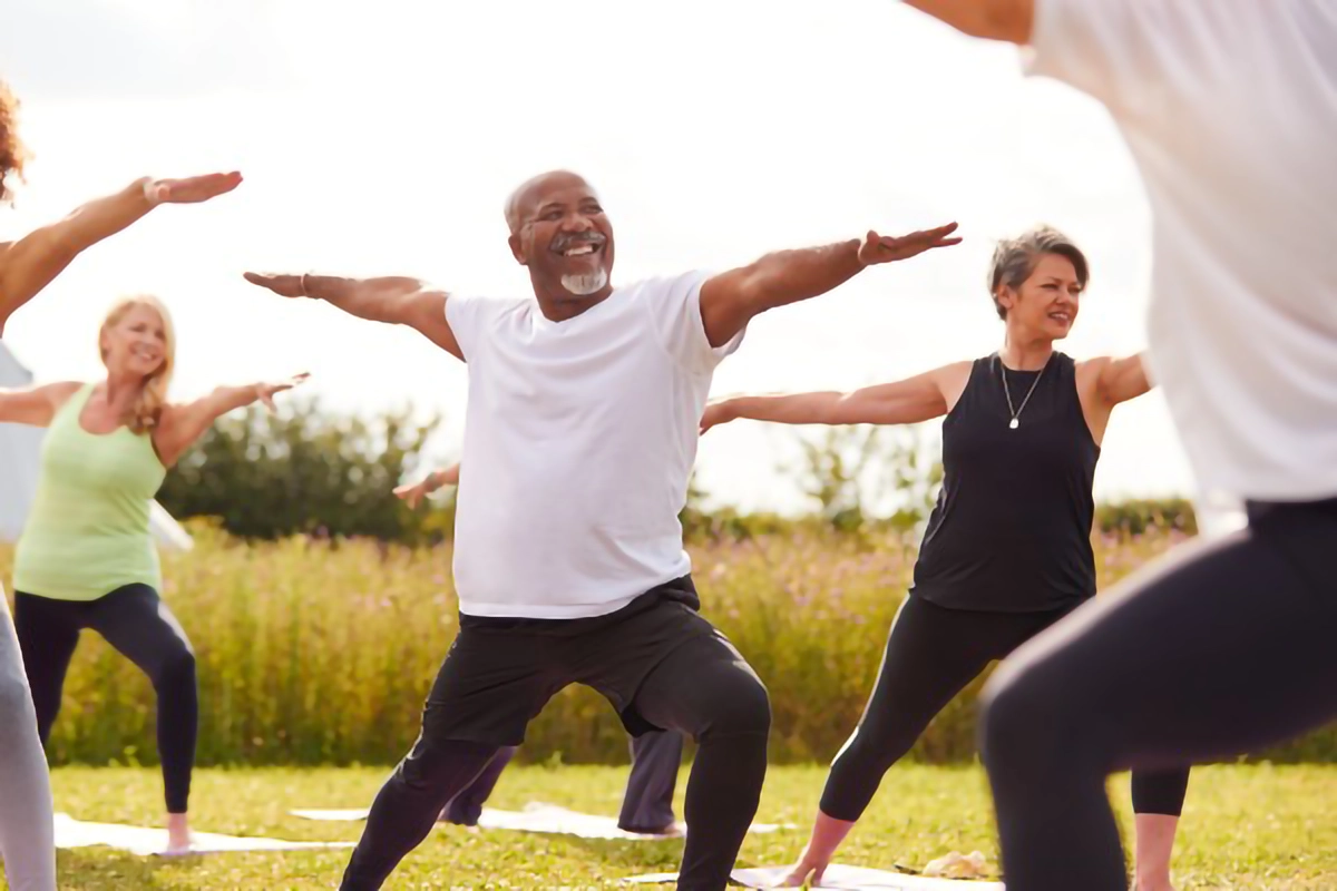 a yoga class